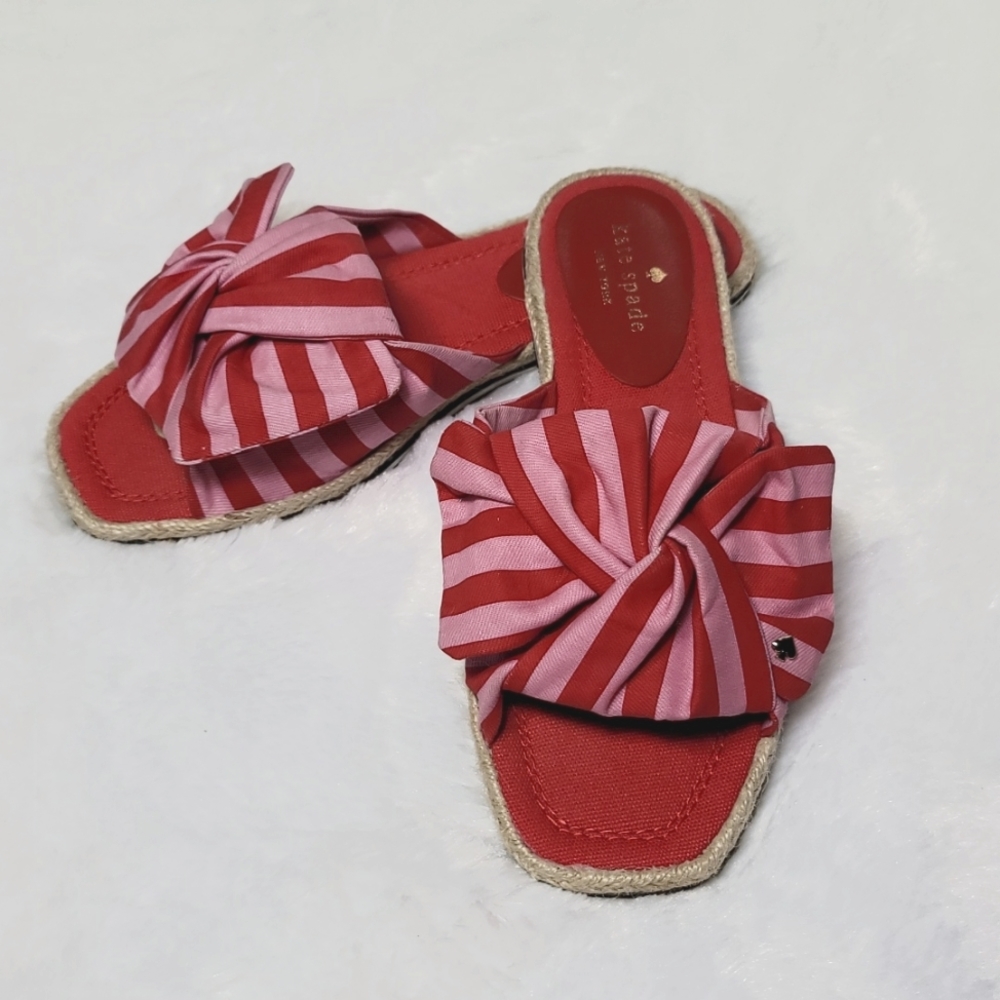 Kate Spade Caliana Red Stripped Slip-on Size 7M